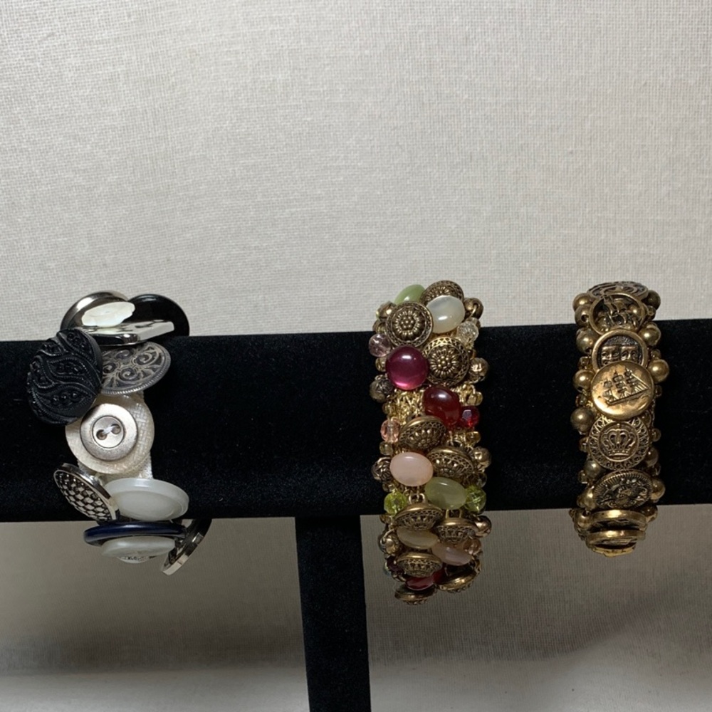 Button Bracelets Trio